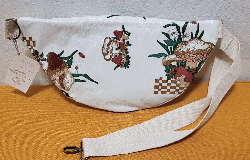 Large Vinyl Mushroom Bum Bag | Mended Wing