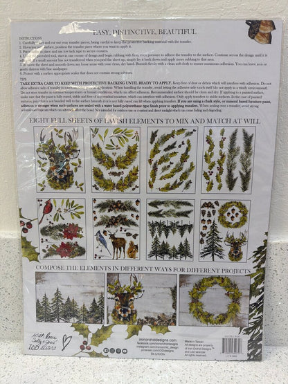Iron Orchid Designs Woodland Christmas Transfer