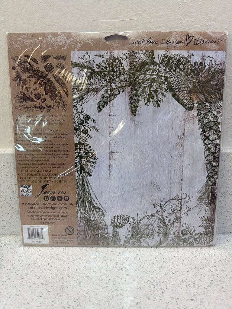 Iron Orchid Designs IOD Stamp Evergreen