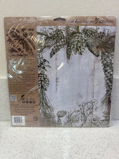 Iron Orchid Designs IOD Stamp Evergreen