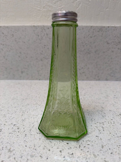 Green Glass Salt Shaker Set